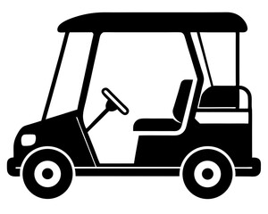 Golf Cart Silhouette Vector & Sport Vehicle SVG
