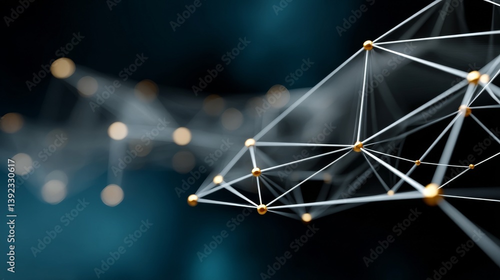 Aufkleber big data and scientific principles are beautifully represented through a stunning abstract blue digi