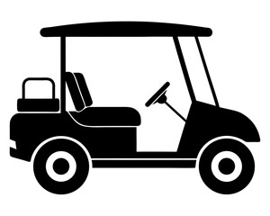 Golf Cart Silhouette Vector & Sport Vehicle SVG