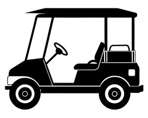 Golf Cart Silhouette Vector & Sport Vehicle SVG