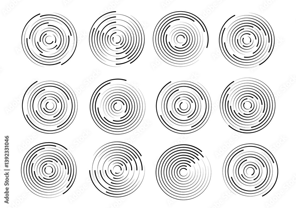 Poster png swirl round background circle frame curve element abstract illustration modern logotype motion g