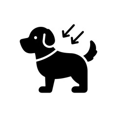 Dog Tail Wagging Icon with Motion Lines