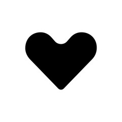 Simple Pet Treat in Heart Shape - Black Fill Icon
