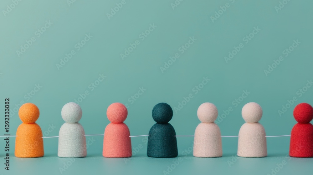 Poster a striking and visually captivating display of geometric figurines in a range of pastel and bold col