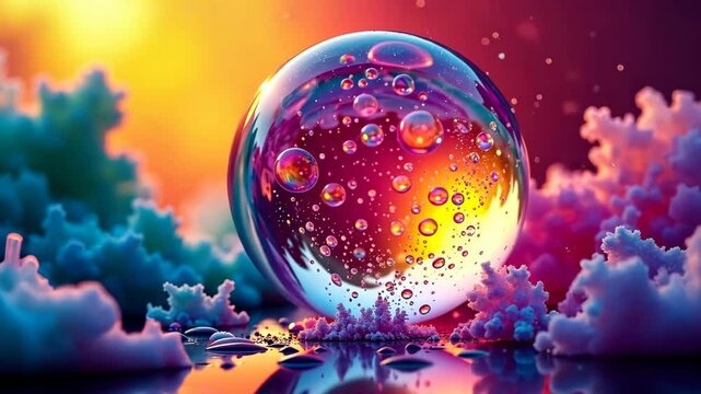 Mesmerizing Orb A Symphony of Color and Light in a Microcosmic World