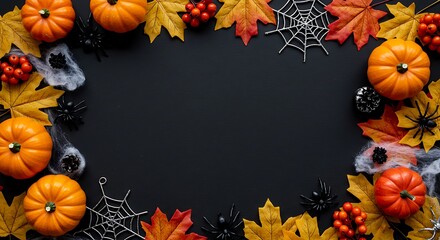 Autumn's Embrace A Halloween Invitation AI Generated