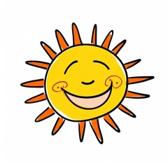 Sun outdoors drawing cartoon.