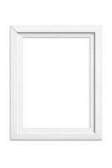 White Picture Frame PNG – Minimal Rectangular Wall Frame – Transparent Center