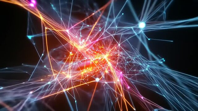 Abstract Visualization of Energy Flow in Cosmic Network Structure