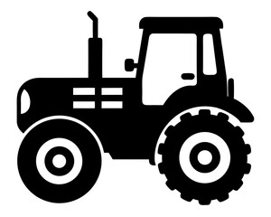 Tractor Silhouette Vector & Farm Vehicle SVG Icon Design