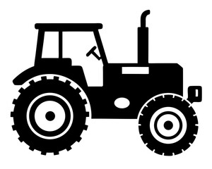 Tractor Silhouette Vector & Farm Vehicle SVG Icon Design