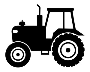 Tractor Silhouette Vector & Farm Vehicle SVG Icon Design