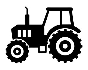Tractor Silhouette Vector & Farm Vehicle SVG Icon Design
