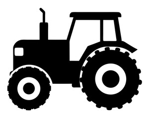 Tractor Silhouette Vector & Farm Vehicle SVG Icon Design