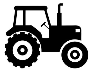 Tractor Silhouette Vector & Farm Vehicle SVG Icon Design