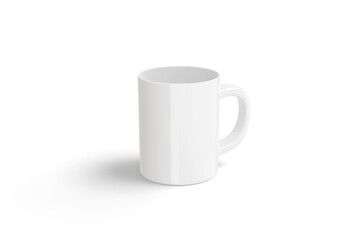 realistic mug mockup isolated on white background. 3D Rendering