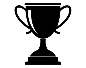 Trophy Cup Silhouette Vector & Champion Award SVG Icon Design