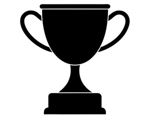 Trophy Cup Silhouette Vector & Champion Award SVG Icon Design