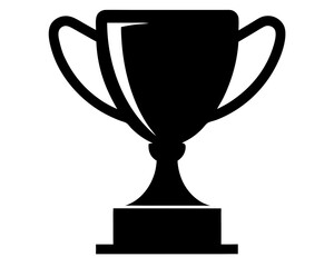 Trophy Cup Silhouette Vector & Champion Award SVG Icon Design