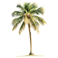 Obraz premium Tropical Palm Tree On white background