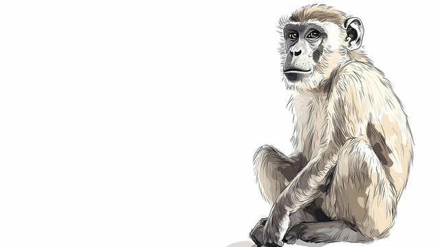 easy monkey drawing illustration