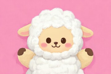 there is a sheep that is standing up with its legs crossed