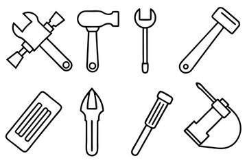 Tool Line Art Design Highlighting Precision and Functionality in Use