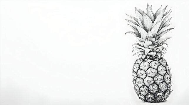 pineapple drawing illustration