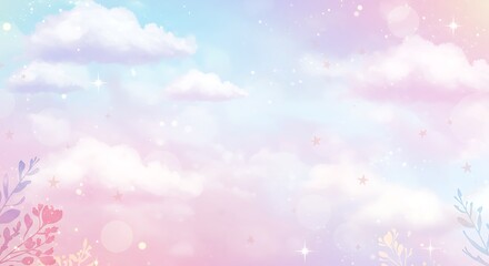 Obraz premium Pastel Dreamscape: Digital Art AI Generated