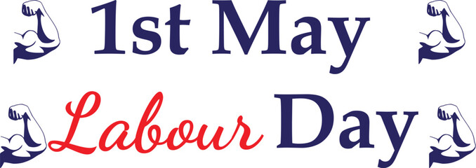 Labour Day May 1st Banner, International Workers Day Festive Design with Text