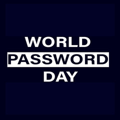 World Password Day Text Banner, Promoting Strong Password Practices