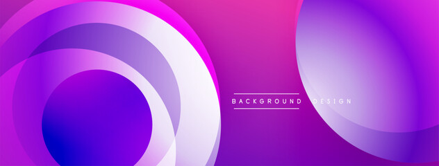 abstract gradients, purple hues, smooth shapes, modern design, dynamic flow, circular elements, vibrant colors, minimalist aesthetic, artistic expression, visual harmony.