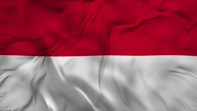 Monaco flag waving animation