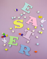 Easter letters with candy