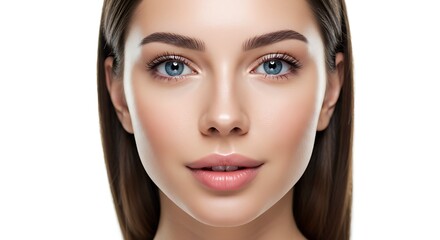 Fototapeta premium Pure Radiance: A Portrait in Light AI Generated