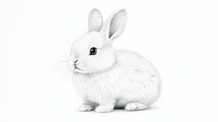 Fototapeta premium cute bunny drawing illustration
