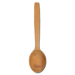 A wooden spoon with a long handle, commonly used for cooking and serving food.