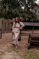 Aesthetic photo of attractive young woman ceramicist. process of creating pottery, creative workshop
