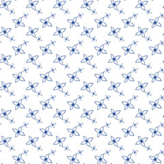 Magical Spring Garden Seamless Vector Pattern Design