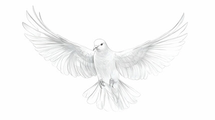 Obraz premium bird drawing easy illustration