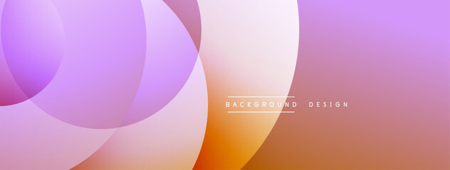 Abstract colorful circles overlap creating soft gradients. Background features text background design. Smooth shapes suggest modern aesthetic.