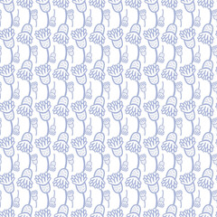 Magical Spring Garden Seamless Vector Pattern Design