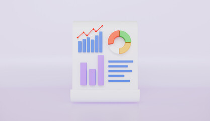 Obraz premium Dashboard and Business financial report chart, clipboard paper with Data analytics, optimization marketing, graph analytics