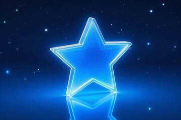 a close up of a star shaped object on a reflective surface