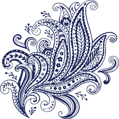 Beautiful flower art and mandala vector design