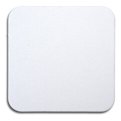 A plain, square, white coaster or mat, designed for protecting surfaces from moisture or heat.