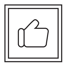 Thumbs Up Approval Icon, Like Symbol for Positive Feedback