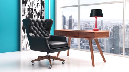 Modern Office Space with Stylish Chair and Desk Design