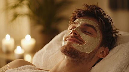 In a spa's serene surroundings, men can indulge in a beauty treatment that promotes relaxation and rejuvenation
