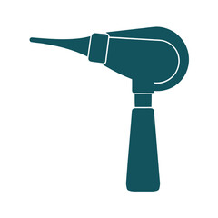 Teal Otoscope Medical Instrument Vector.
